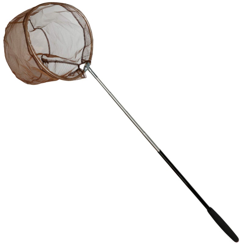 RESTCLOUD Bait Net and Fishing Landing Net with Telescoping Pole Handle Extends to 59 inches (Brown) - Image 1